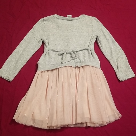 Gray and Pink Kids Dress with Fun Patches - Picture 5 of 5